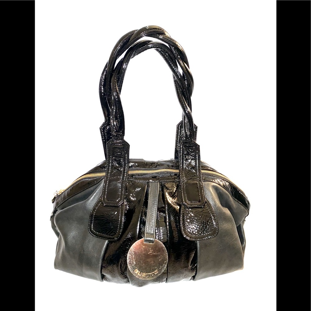 Gustto  Cala  Leather & Patient Shoulder Bag